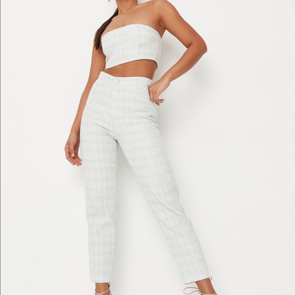 Missguided Pants - HOST ✅🥳 MISSGUIDED Tailored Boucle High Waisted Cigarette Pants co-ord
